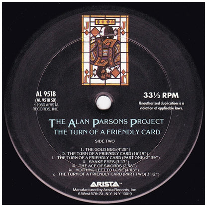 ALAN PARSONS PROJECT - THE TURN OF A FRIENDLY CARD | VINILO USADO