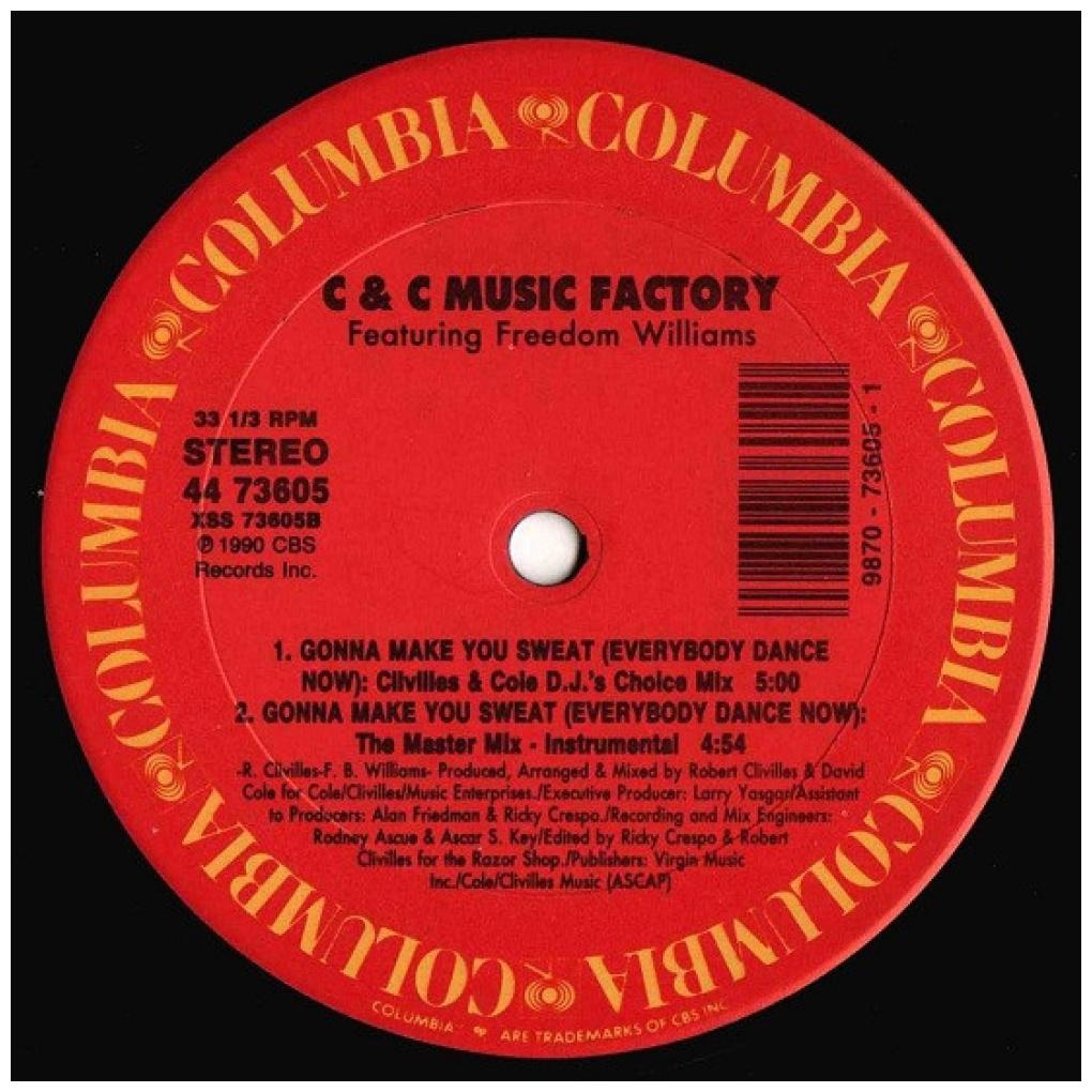 C+C MUSIC FACTORY - GONNA MAKE YOU SWEAT | 12'' MAXI SINGLE USADO