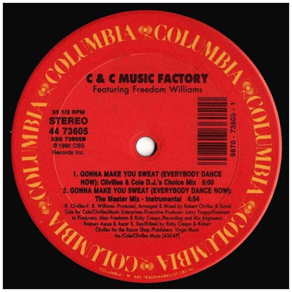 C+C MUSIC FACTORY - GONNA MAKE YOU SWEAT | 12'' MAXI SINGLE USADO
