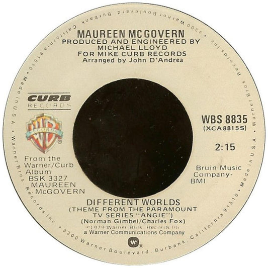 MAUREEN McGOVERN - DIFFERENT WORLDS | 7" SINGLE USADO