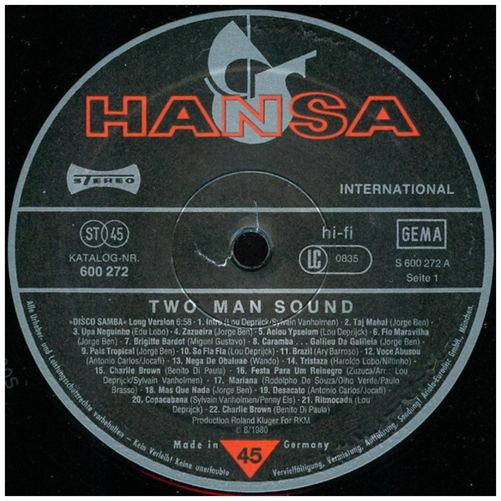 TWO MAN SOUND - DISCO SAMBA/QUE TAL AMERICA | 12'' MAXI SINGLE USADO