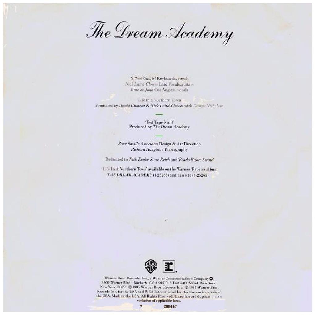 DREAM ACADENY - LIVE IN A NORTHERN TOWN | 7" SINGLE USADO