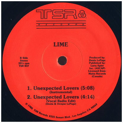 LIME - UNEXPECTED LOVERS | 12'' MAXI SINGLE USADO