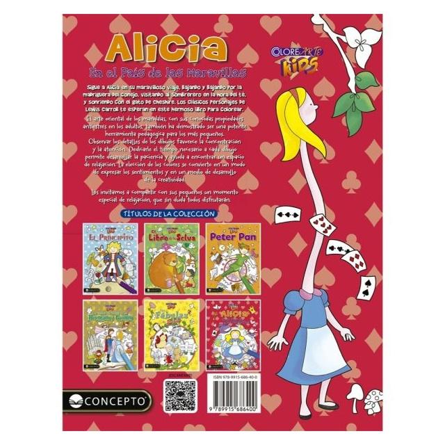 COLORE- ARTE KIDS - ALICIA EN EL PAIS DE LAS MARAVILLAS (RÚSTICA) - EQUIPO EDITORIAL | LIBRO