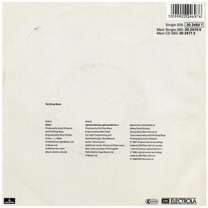 PET SHOP BOYS - HEART | 7" SINGLE USADO