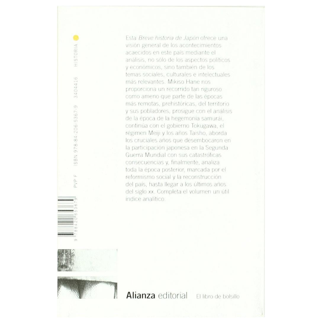 BREVE HISTORIA DE JAPÓN (TAPA BLANDA) - MIKISO HANE | LIBRO