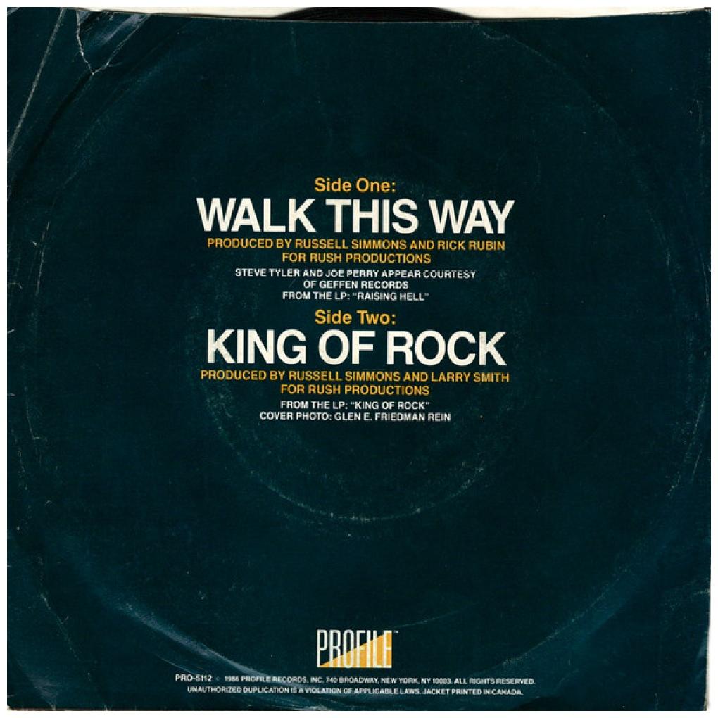 RUN DMC - WALK THIS WAY | 7" SINGLE USADO