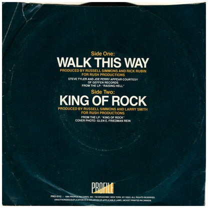 RUN DMC - WALK THIS WAY | 7" SINGLE USADO