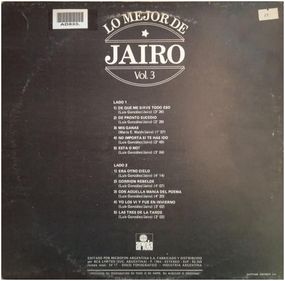 JAIRO - LO MEJOR VOL.3 | VINILO USADO