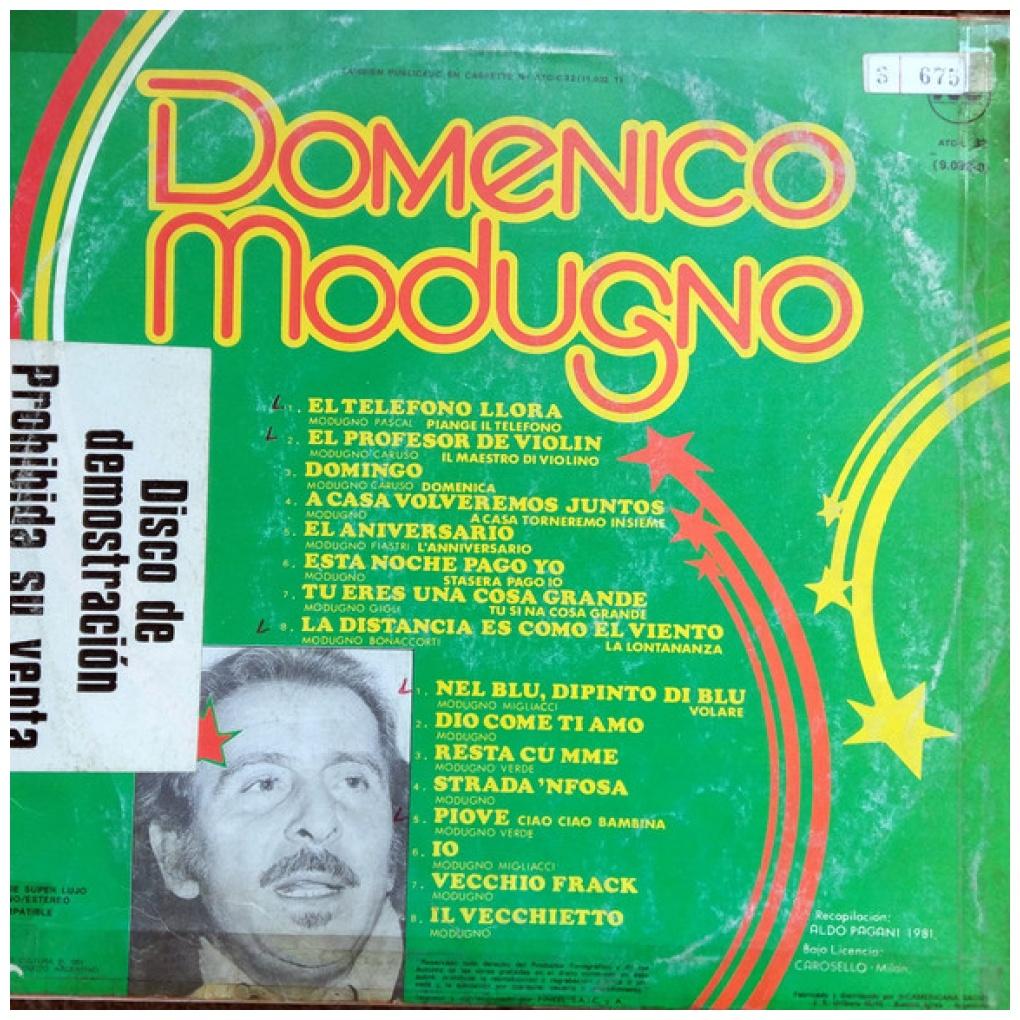 DOMENICO MODUGNO - DOMENICO MODUGNO EN CASTELLANO/EN ITALIANO | VINILO USADO