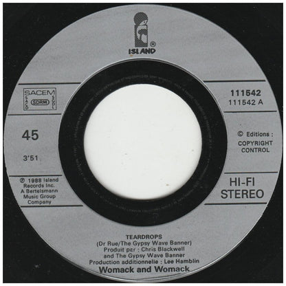 WOMACK & WOMACK - TEARDROPS | 7" SINGLE USADO