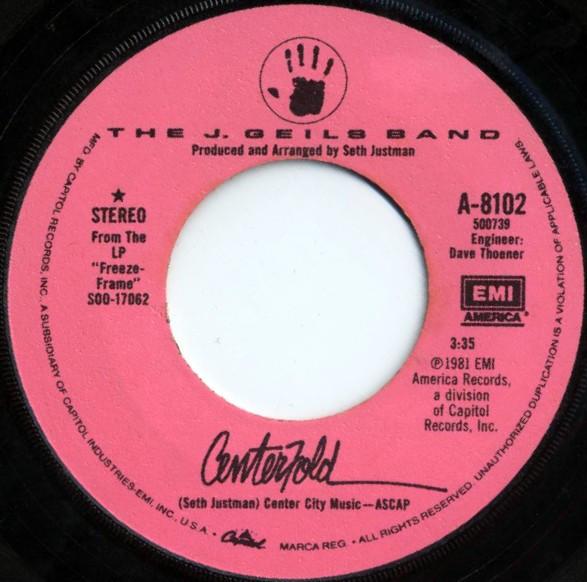 J. GEILS BAND - CENTERFOLD | 7" SINGLE VINILO USADO