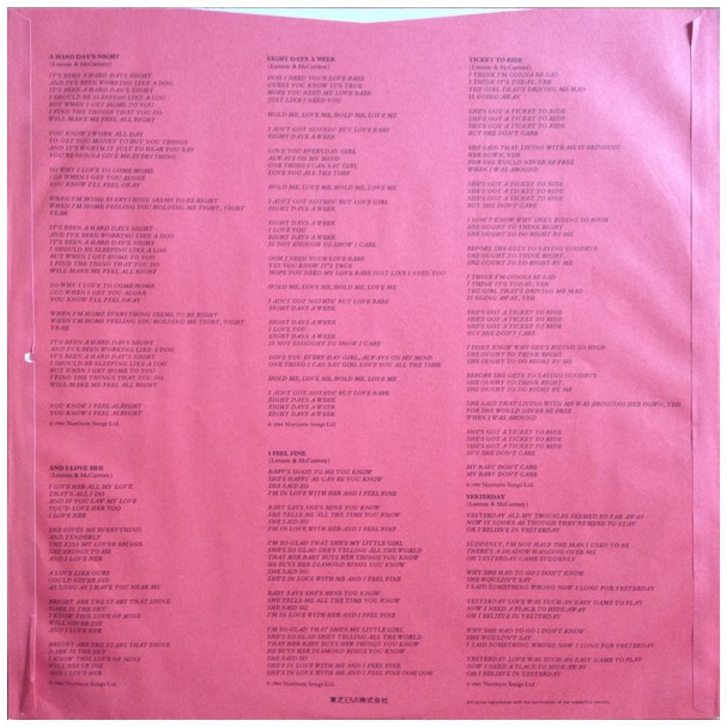 THE BEATLES - 1962-1966 (2LP) (JAPAN EDITION) (THE RED ALBUM) | VINILO USADO
