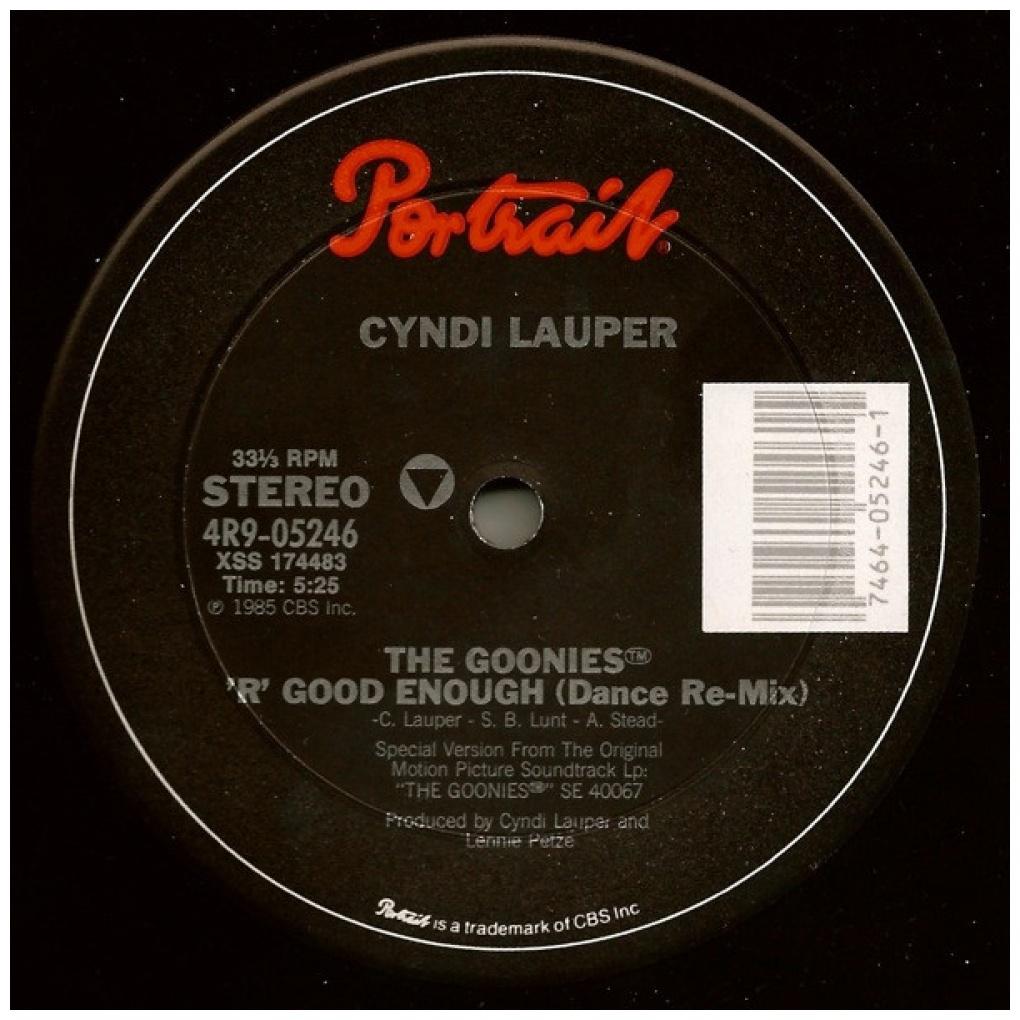 CYNDI LAUPER - THE GOONIES 'R' GOOD ENOUGH | 12" MAXI SINGLE VINILO USADO