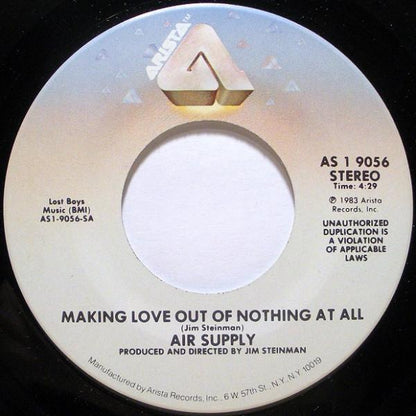 AIR SUPPLY - MAKING LOVE OUT OF NOTHING AT ALL | 7" SINGLE VINILO USADO