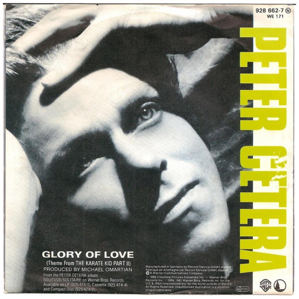 PETER CETERA - GLORY OF LOVE (THEME FROM KARATE KID PART II) | 7" SINGLE USADO