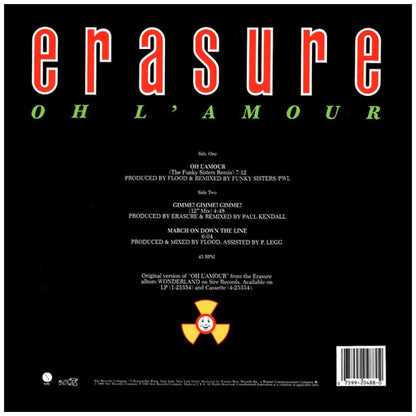 ERASURE - OH L'AMOUR (PROMO COPY) | 12" MAXI SINGLE VINILO USADO