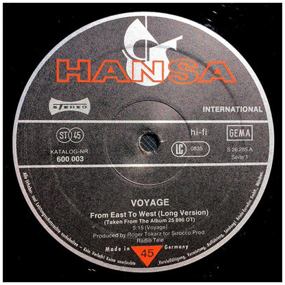 VOYAGE - FROM EAST TO WEST | 12'' MAXI SINGLE USADO