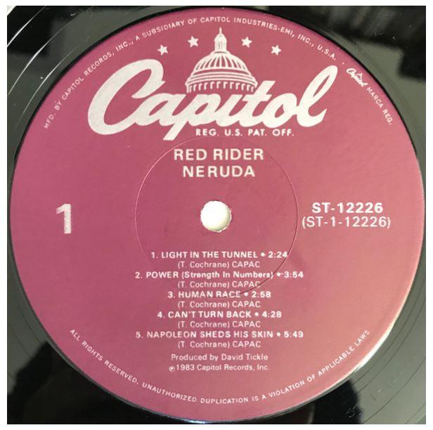 RED RIDER - NERUDA | VINILO USADO