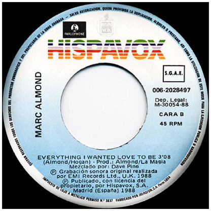 MARC ALMOND - TEARS RUN RINGS | 7" SINGLE USADO
