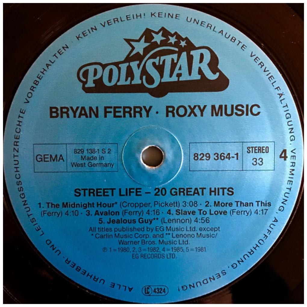 BRYAN FERRY AND ROXY MUSIC - STREET LIFE: 20 GREAT HITS (2LP) | VINILO USADO
