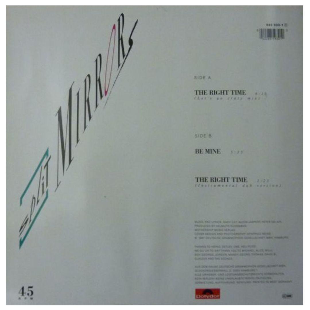 SPLIT MIRROR - THE RIGHT TIME (AUTOGRAFIADO) | 12" MAXI SINGLE USADO