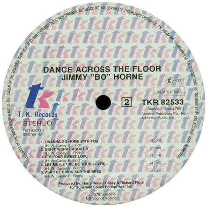 JIMMY "BO" HORNE ‎ - DANCE ACROSS THE FLOOR | VINILO USADO