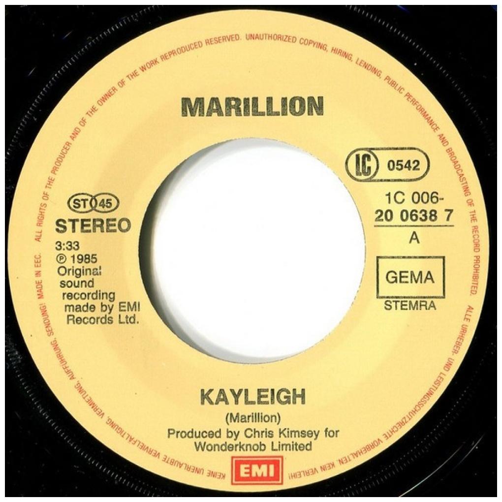 MARILLION - KALEIGH | 7" SINGLE USADO
