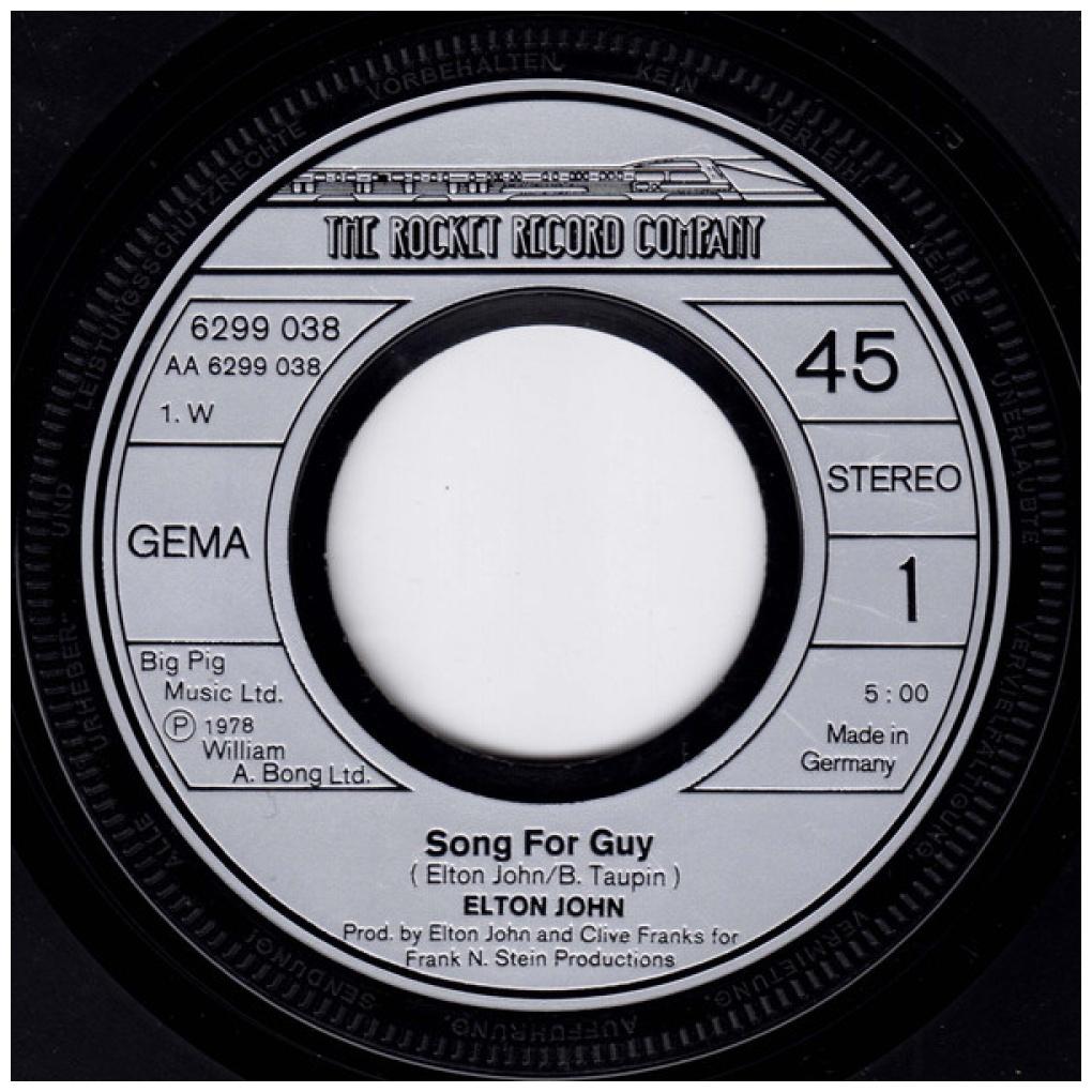 ELTON JOHN - SONG FOR GUY | 7" SINGLE USADO