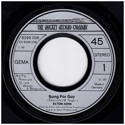 ELTON JOHN - SONG FOR GUY | 7" SINGLE USADO