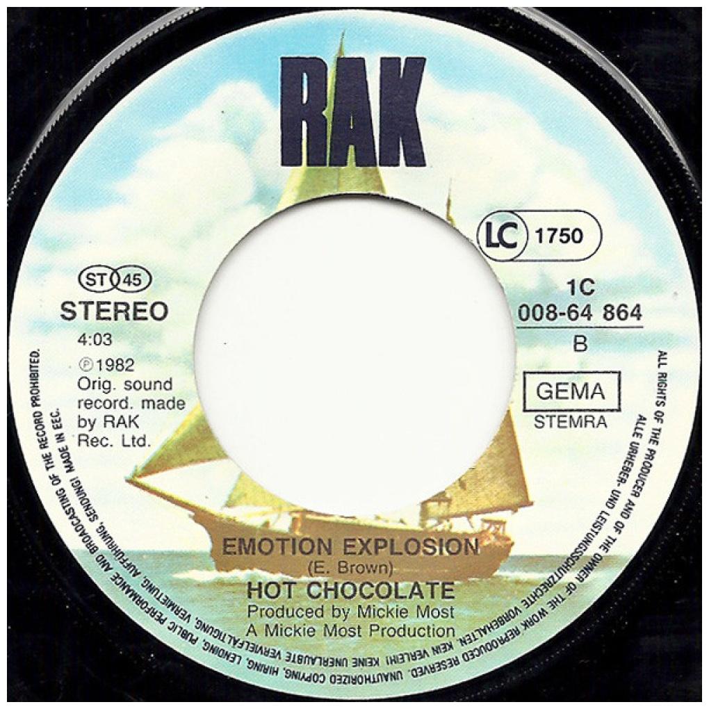 HOT CHOCOLATE - IT STARTED WITH A KISS | 7" SINGLE USADO