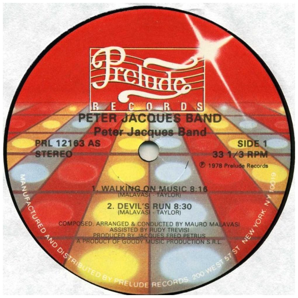 PETER JAEQUES BAND - WALKING ON MUSIC/FIRE NIGHT DANCE | 12" MAXI SINGLE VINILO USADO