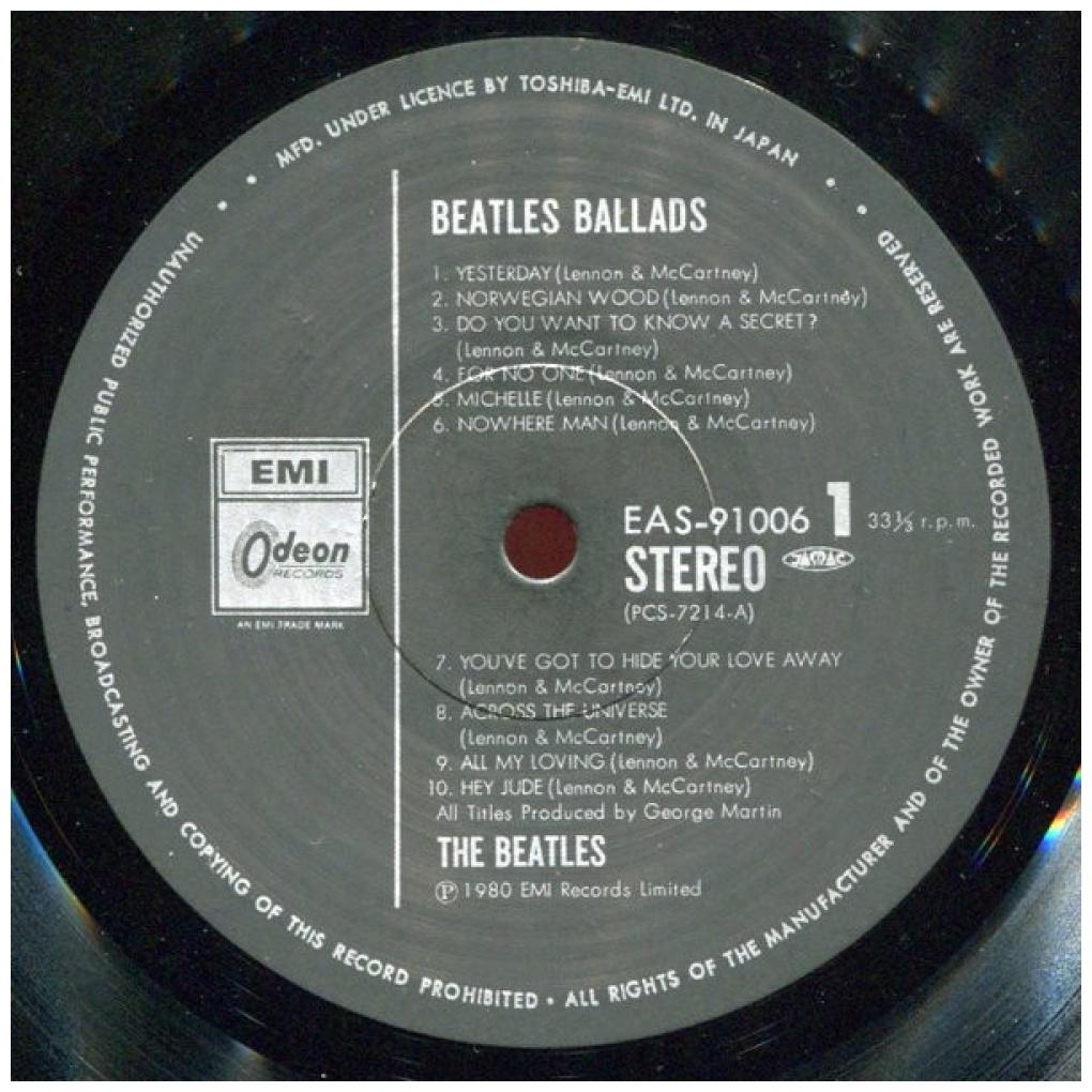 THE BEATLES - BEATLES BALLADS: 20 ORIGINAL TRACKS (JAPAN EDITION) | VINILO USADO