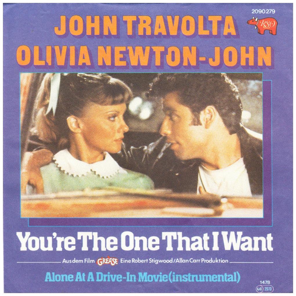JOHN TRAVOLTA & OLIVIA NEWTON-JOHN - YOU'RE THE ONE THAT I WANT | 7" SINGLE USADO