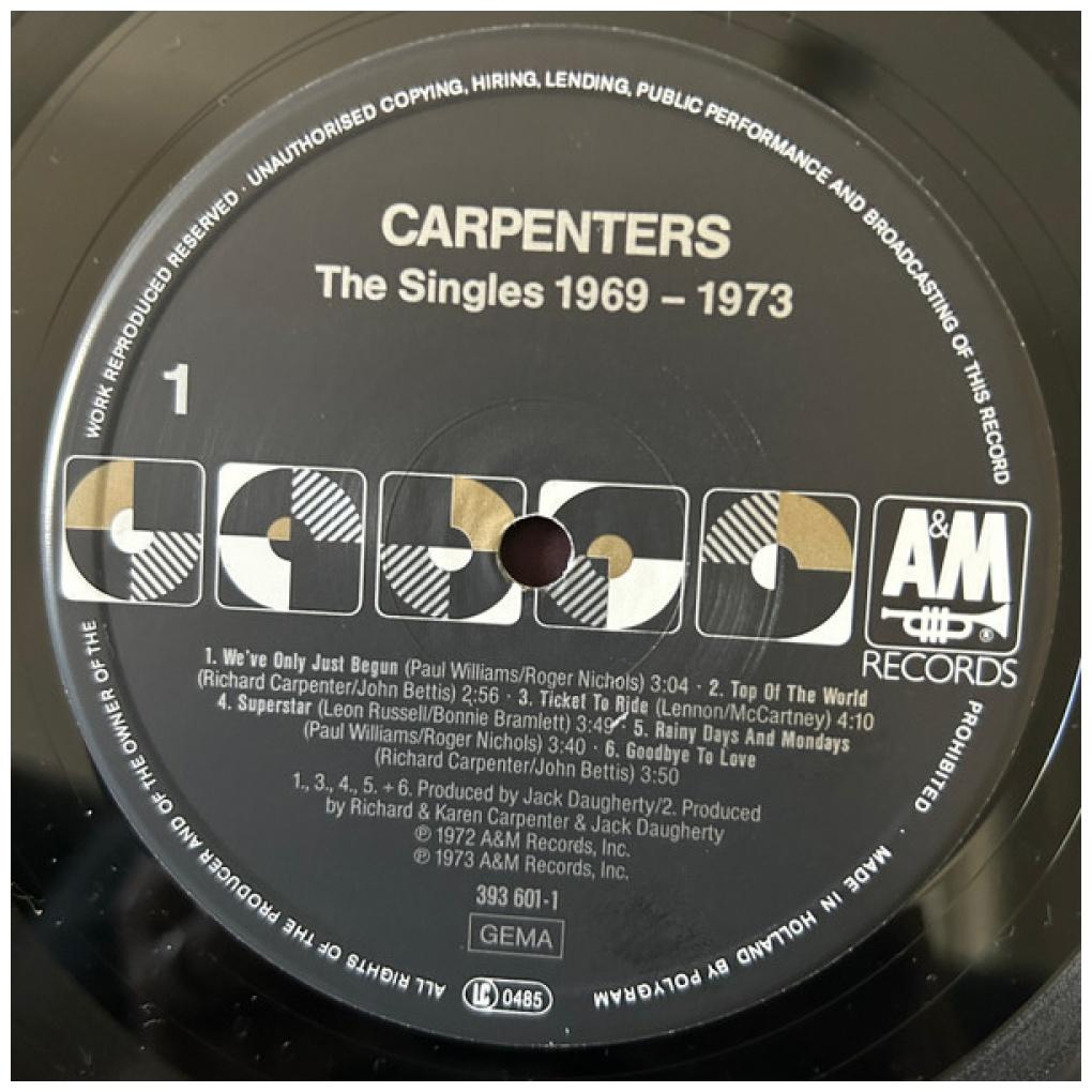 CARPENTERS - THE SINGLES 1969-1973 | VINILO USADO