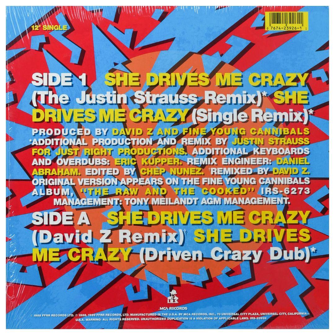 FINE YOUNG CANNIBALS - SHE DRIVES ME CRAZY | 12" MAXI SINGLE USADO