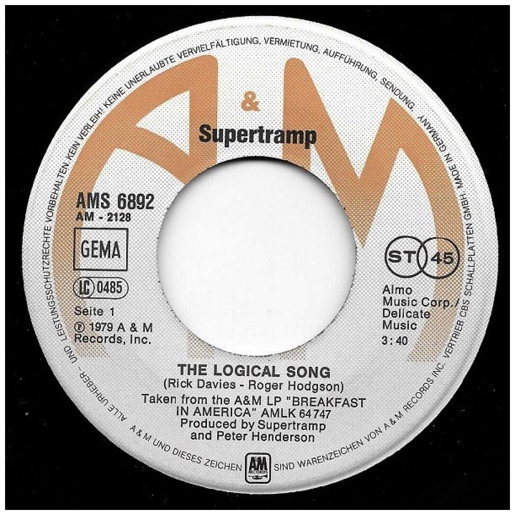 SUPERTRAMP - THE LOGICAL SONG | 7" SINGLE USADO