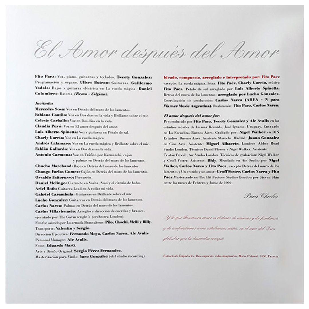 FITO PAEZ - EL AMOR DESPUES DEL AMOR (2LP) | VINILO