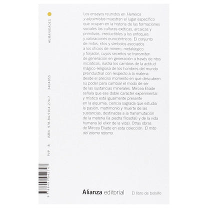 HERREROS Y ALQUIMISTAS (TAPA RÚSTICA) - MIRCEA ELIADE | LIBRO