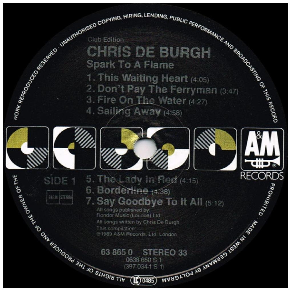 CHRIS DE BURGH - SPARK TO A FLAME: THE VERY BEST | VINILO USADO