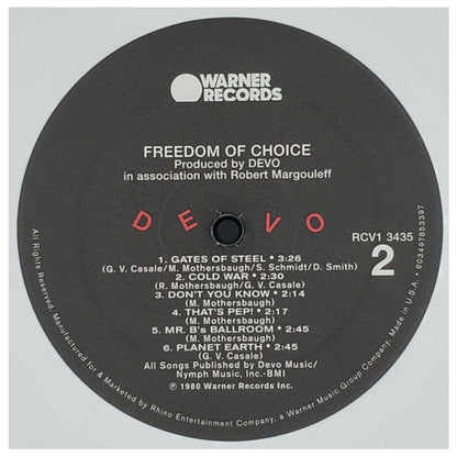 DEVO - FREEDOM OF CHOICE (WHITE VINYL) | VINILO