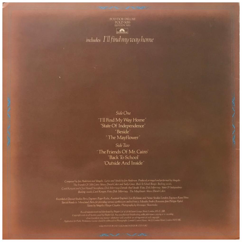 JON AND VANGELIS - THE FRIENDS OF MR CAIRO | VINILO USADO