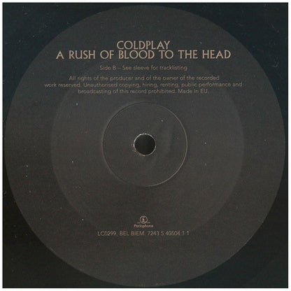 COLDPLAY - A RUSH OF BLOOD TO THE HEAD | VINILO