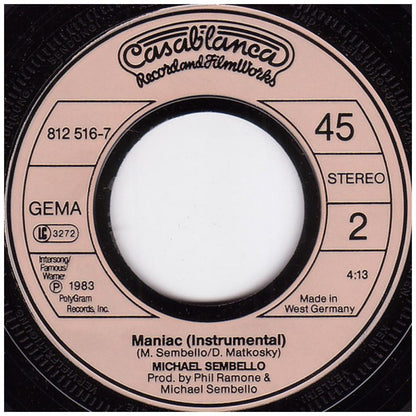 MICHAEL SEMBELLO - MANIAC | 7" SINGLE USADO