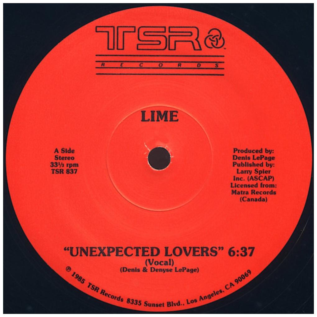 LIME - UNEXPECTED LOVERS | 12'' MAXI SINGLE USADO