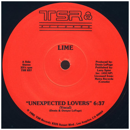 LIME - UNEXPECTED LOVERS | 12'' MAXI SINGLE USADO