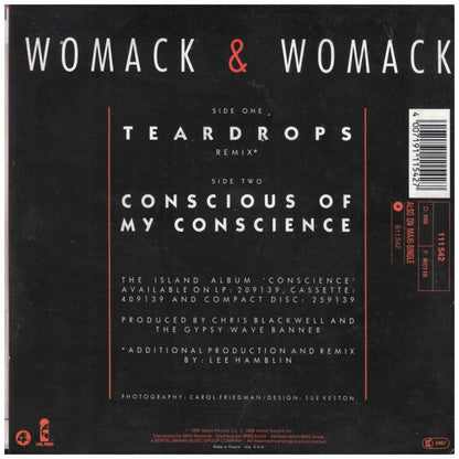 WOMACK & WOMACK - TEARDROPS | 7" SINGLE USADO