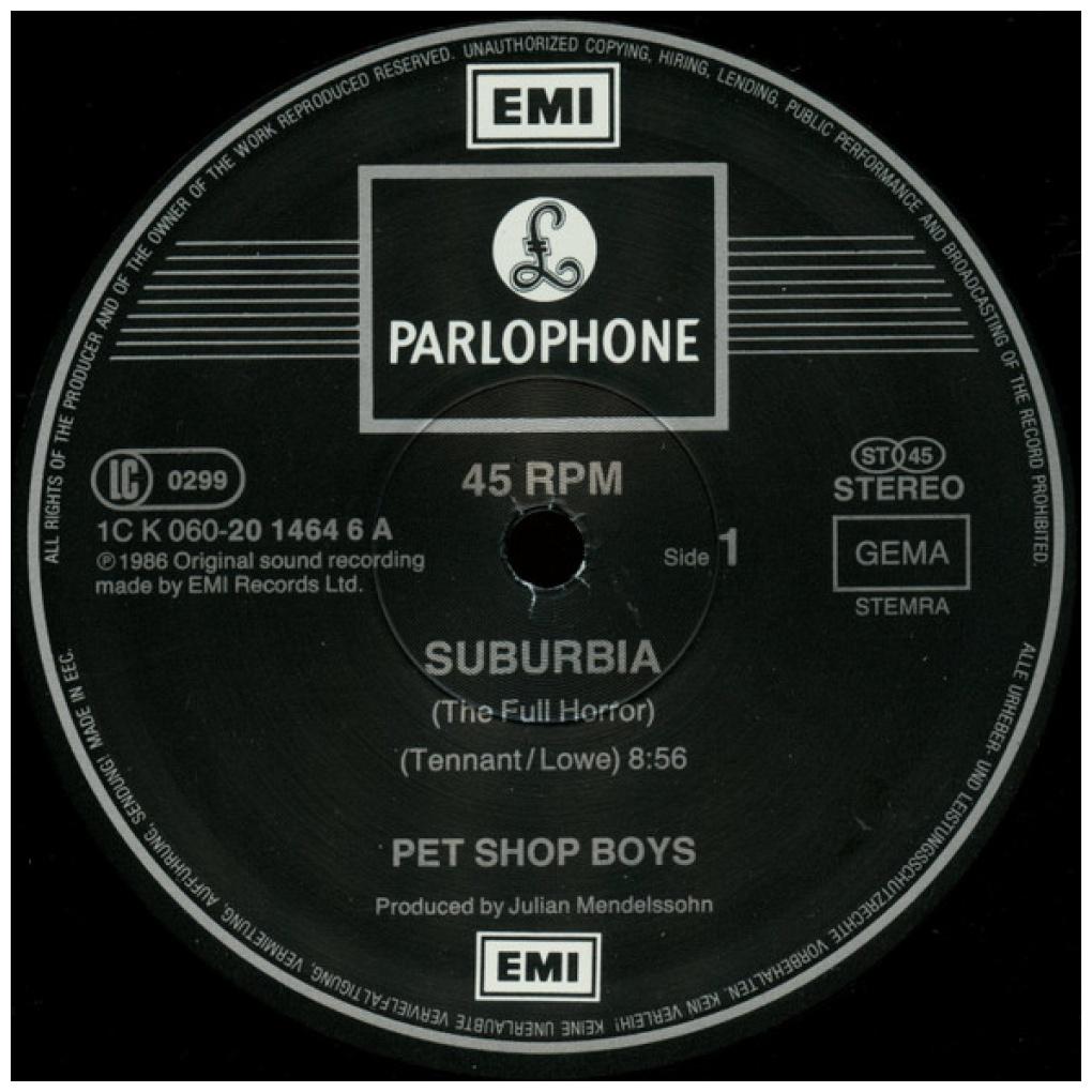 PET SHOP BOYS - SUBURBIA | 12'' MAXI SINGLE USADO