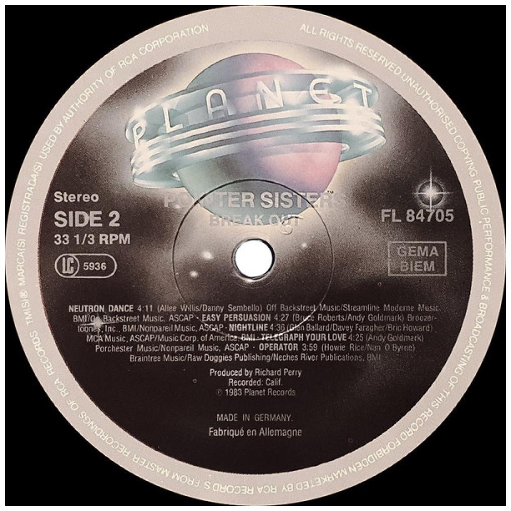 POINTER SISTERS - BREAK OUT | VINILO USADO
