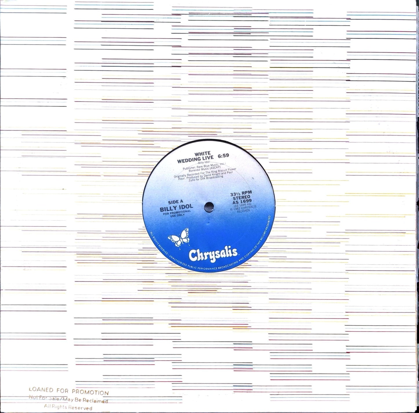 BILLY IDOL - WHITE WEDDING | 12" MAXI SINGLE USADO